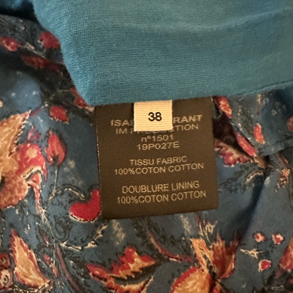 Etoile Isabel Marant Blue Print Mini Dress - Picture 6 of 8